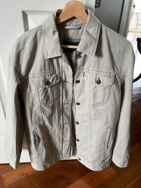 Levi's Light Beige Cotton Shirt Jacket